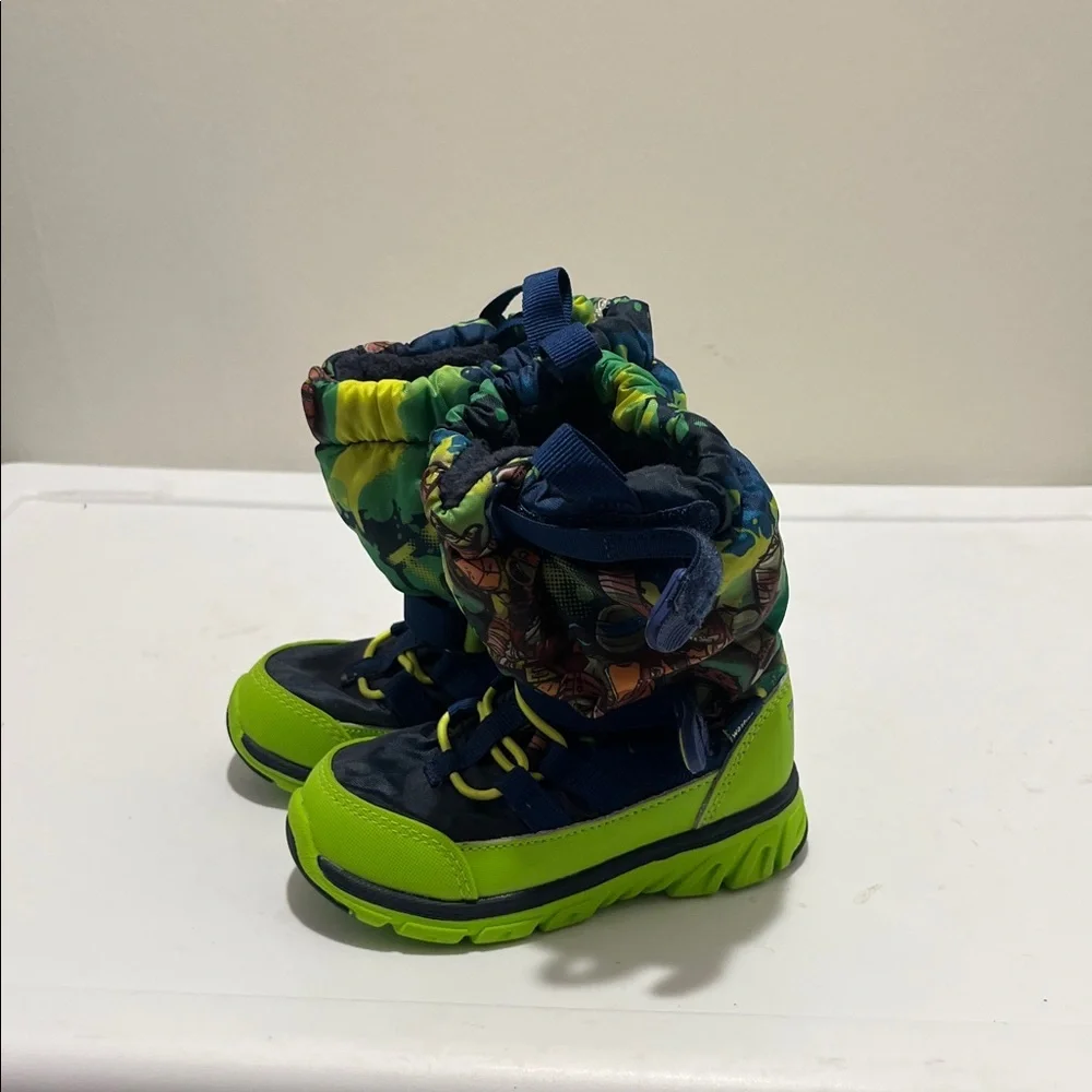 Kids Colorful Stride Rite Teenage Mutant Ninja Turtles Winter Boots
